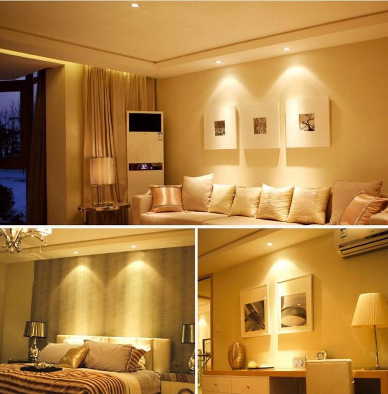 High Brightness Dimmable Recessed LED Downlights 9W 12W 15W COB LED Ceiling Spot Lights 110-240V LED Ceiling Lamps Indoor Lighting