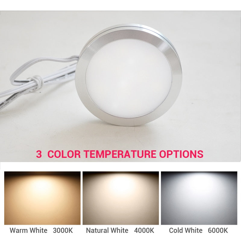 Cabinet Spotlight Household Ultra-thin 9mm Showcase Surface Mounted LED Panel Light DC12V Kitchen Furniture Mini Small Downlight