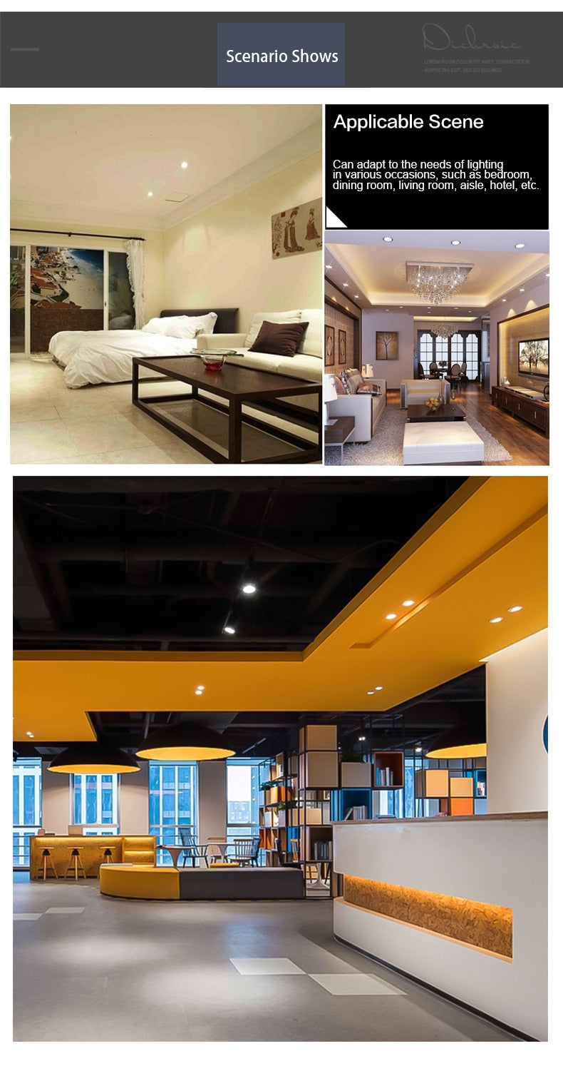 Spot LED Downlight 7W 9W 12W 15W 18W AC 220V 240V Waterproof Warm White Cold White Kitchen Round Recessed Lamp LED Spot Lighting