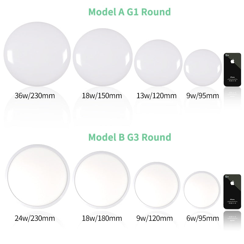 Kaguyahime LED Panel Light 18W 24W 36W LED Surface Ceiling Downlight AC85-265V Round Ceiling Lamp For Decoration Home Lighting