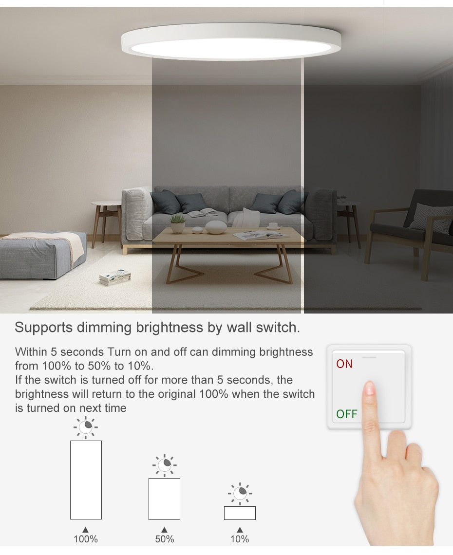 LED Ceiling Light Dimmable 12W 18W 24W 32W 220V With 3 Color Adjustable For Bedroom Living room Bathroom Modern Ceiling Lamp