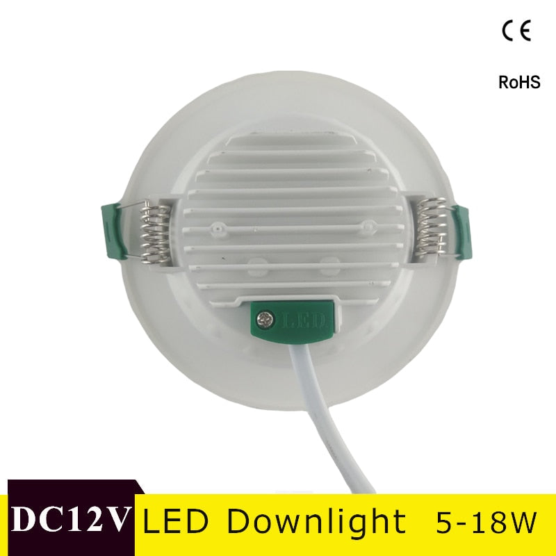 DC 12V Led Downlight 18W 15W 12W 9W 5W LED Ceiling Lamp Cold White Round LED Panel Light LED Spot light Indoor Lighting