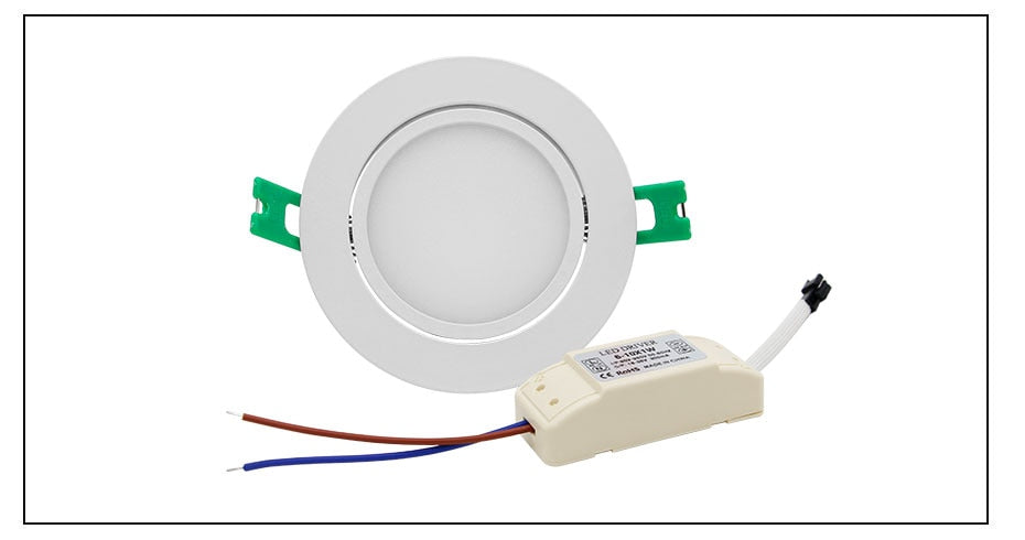 DBF Angle Adjustable Ceiling Recessed Downlight Dimmable 5W 7W 10W 12W Frosted Lens Soft Light LED Spot Lights Home Kitchen