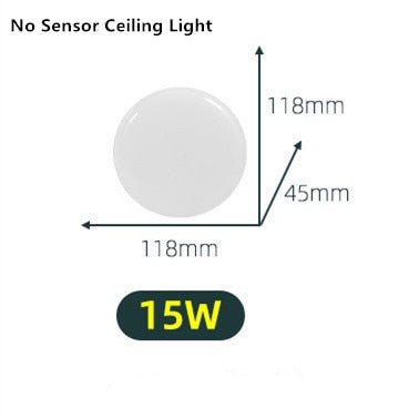 PIR Motion Sensor Ceiling Lights Modern Surface Mounted Led Panel Ceiling Lamp for Living Room Lighting Fixture