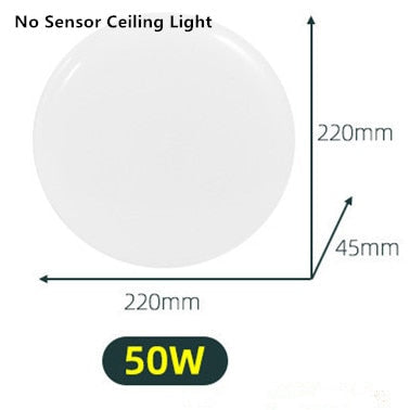 PIR Motion Sensor Ceiling Lights Modern Surface Mounted Led Panel Ceiling Lamp for Living Room Lighting Fixture