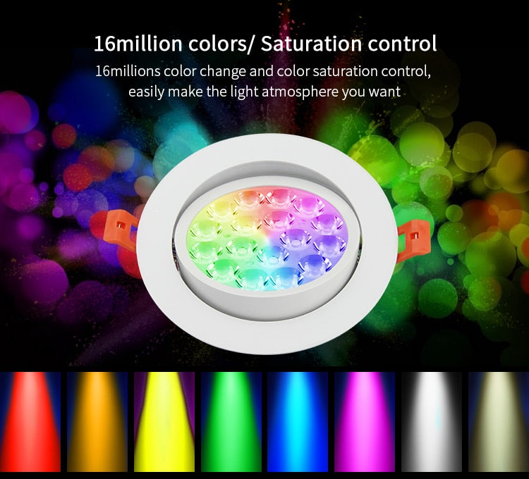 MiBoxer Downlight Spotlight Dimmable LED RGB+CCT 6W/9W/12W/15W/18W/25W