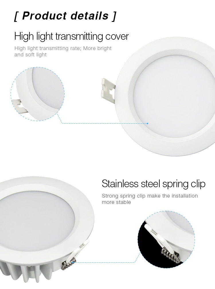 MiBoxer Downlight Spotlight Dimmable LED RGB+CCT 6W/9W/12W/15W/18W/25W