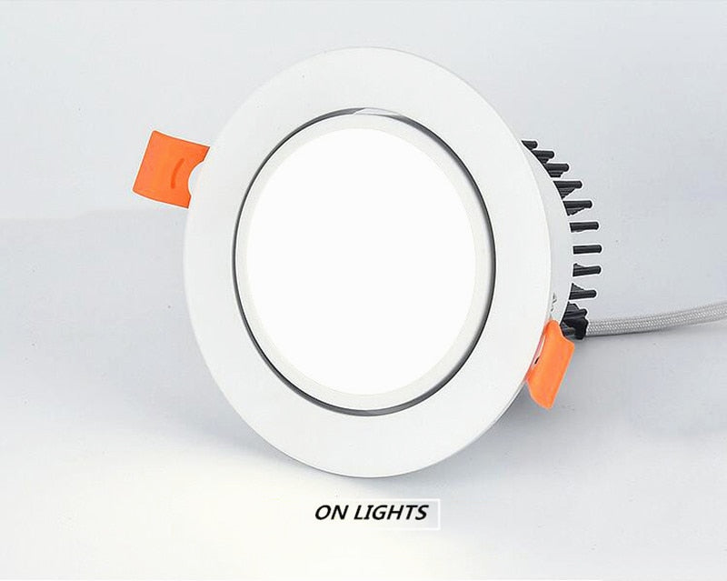 Anti Glare Dimmable Recessed LED Downlights 5W 7W 9W 12W COB LED Ceiling Spot Lights AC85-265V LED Ceiling Lamps Indoor Lighting