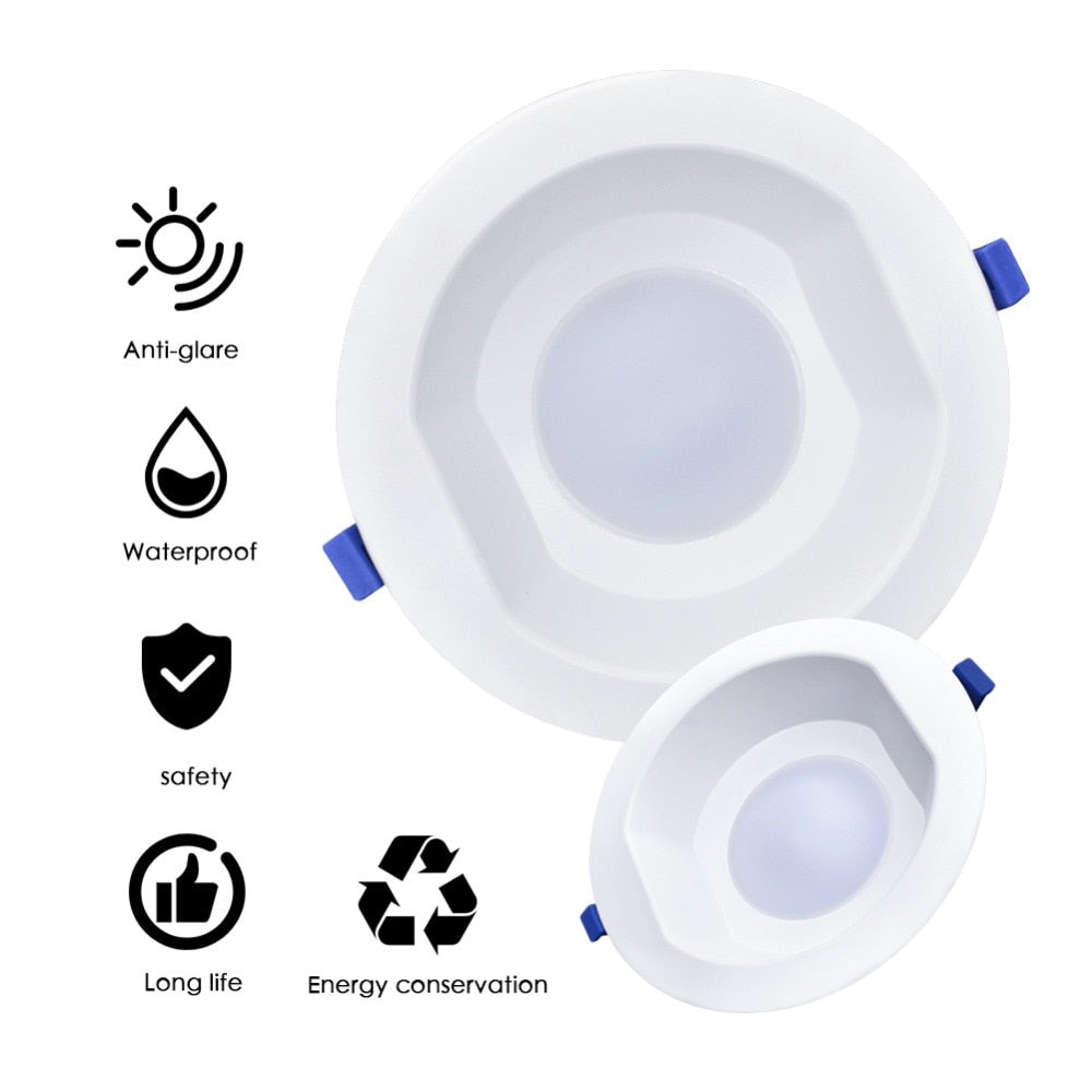 LED Downlight 6W 13W 20W Indoor Spot Light Round IP65 Waterproof Recessed Lamp Bathroom Kitchen Aquarium Outdoor 220V 240V