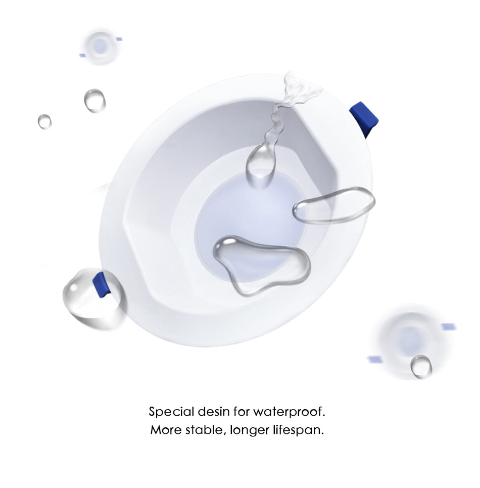 LED Downlight 6W 13W 20W Indoor Spot Light Round IP65 Waterproof Recessed Lamp Bathroom Kitchen Aquarium Outdoor 220V 240V