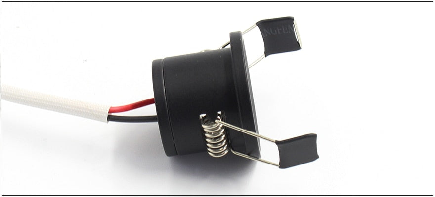 LEDIARY Black Mini Spot LED Downlights 27mm 90-260V 1.5W Ceiling Recessed Under Cabinet Jewelry Display Lamp Lighting Fixtures