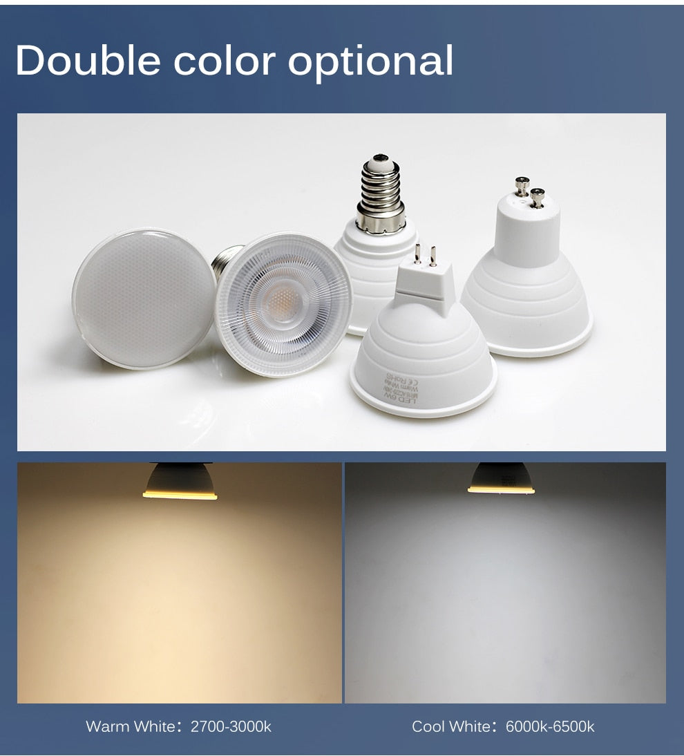 E27 E14 MR16 GU10 LED Bulb 220V COB High Brightness LED Spotlight Bulbs Condenser Lamp for Downlight Energy Saving Home Lighting