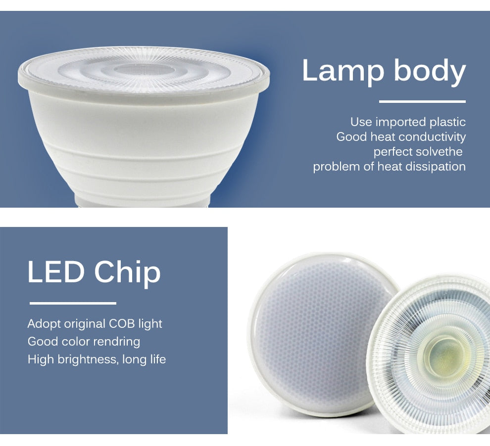 E27 E14 MR16 GU10 LED Bulb 220V COB High Brightness LED Spotlight Bulbs Condenser Lamp for Downlight Energy Saving Home Lighting