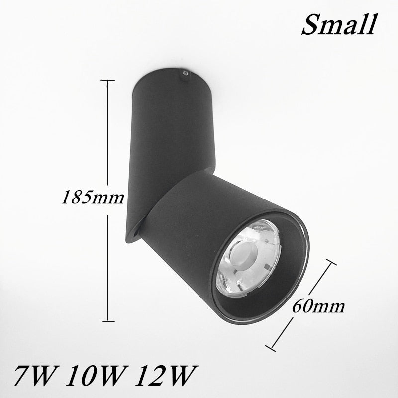 Cylinder Dimmable Rotating Folding LED Downlights 10W 15W 20W COB LED Ceiling Spot Lights AC85-265V LED Wall Lamps Indoor Lighting