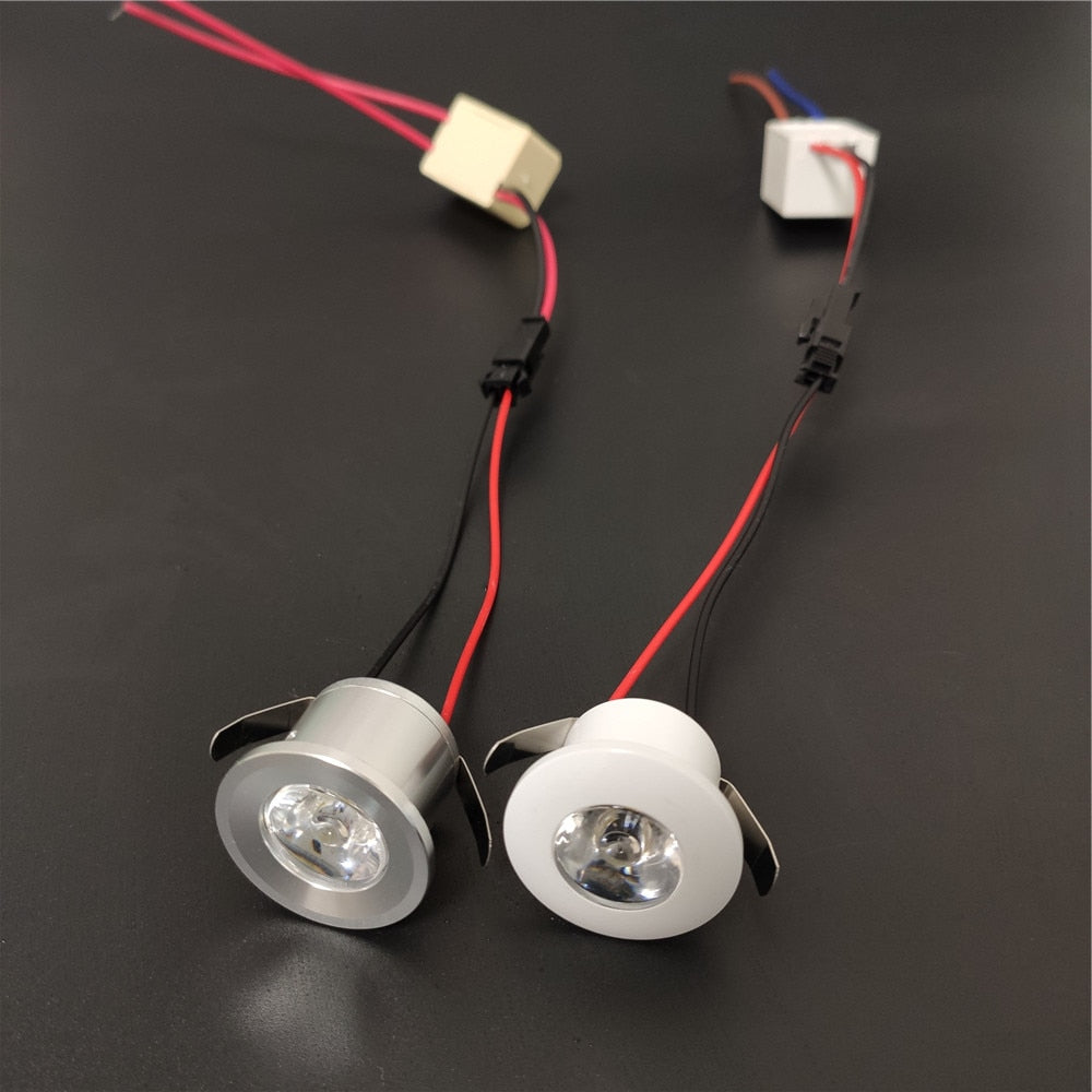 led mini sopt light 1w dimmable downlight Recessed 110v 220v silver/black spots led plafond encastrable