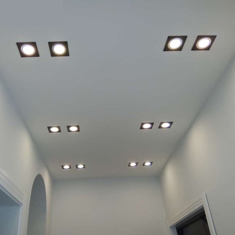 Ultra Thin LED Downlight Recessed 6w 9w 12w Celing Light 220v Square lights Lamps LED Panel Downlight for Kitchen/Home/Office