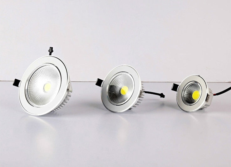 Super Bright Dimmable Recessed Sconces LED COB Downlights 3W 5W 7W 12W 15W 20W LED Spot Lights AC85-265V LED Ceiling Lamp Decora