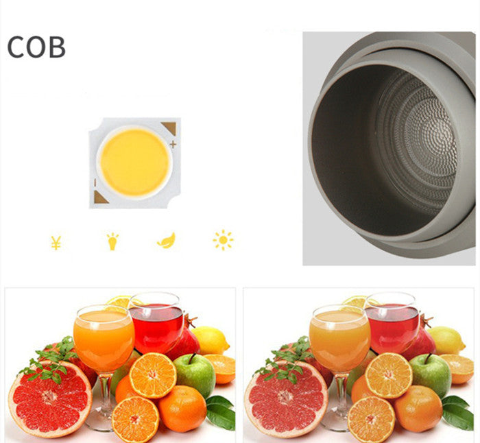 Dimmable E27 par20 LED light Zoom Spotlight Angle adjustment cob ceiling 7w 12w dining/living room bar cafe LED downlight