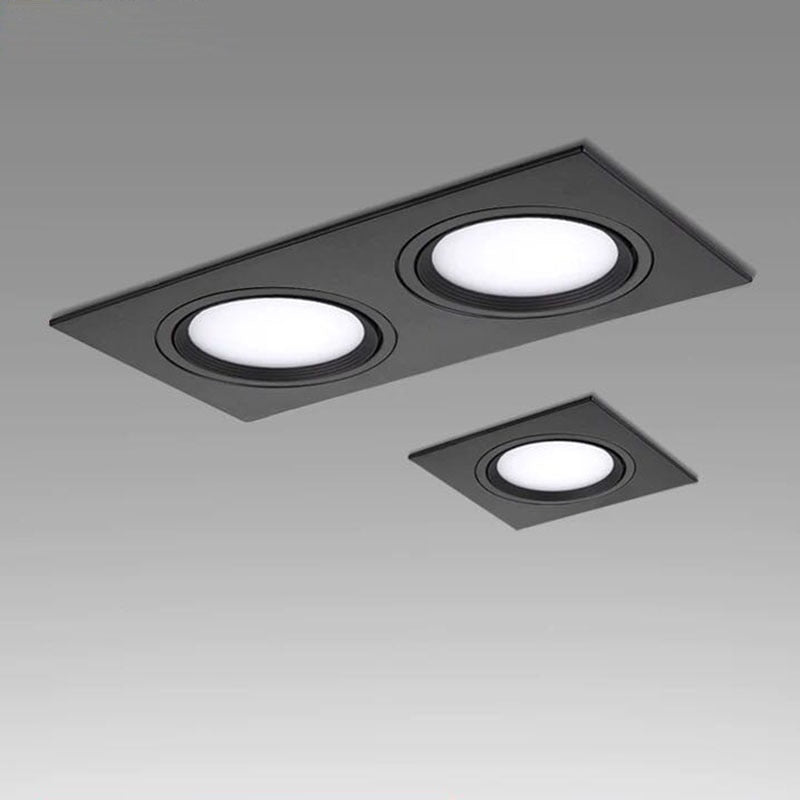 Dimmable black LED downlight COB spotlight ceiling light grid light AC110V 220V 7W 9W 12W 14W 18W 24W recessed square led panel