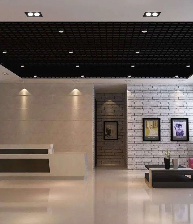 Dimmable black LED downlight COB spotlight ceiling light grid light AC110V 220V 7W 9W 12W 14W 18W 24W recessed square led panel