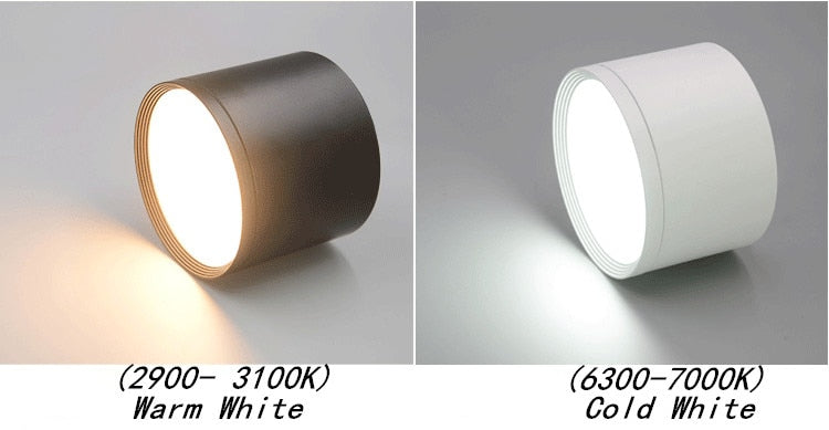 Surface Mounted Ceiling Downlight SMD5730 5W 7W 12W 18W AC85-265V lamp COB Led downlights Ceiling Spot light +led driver