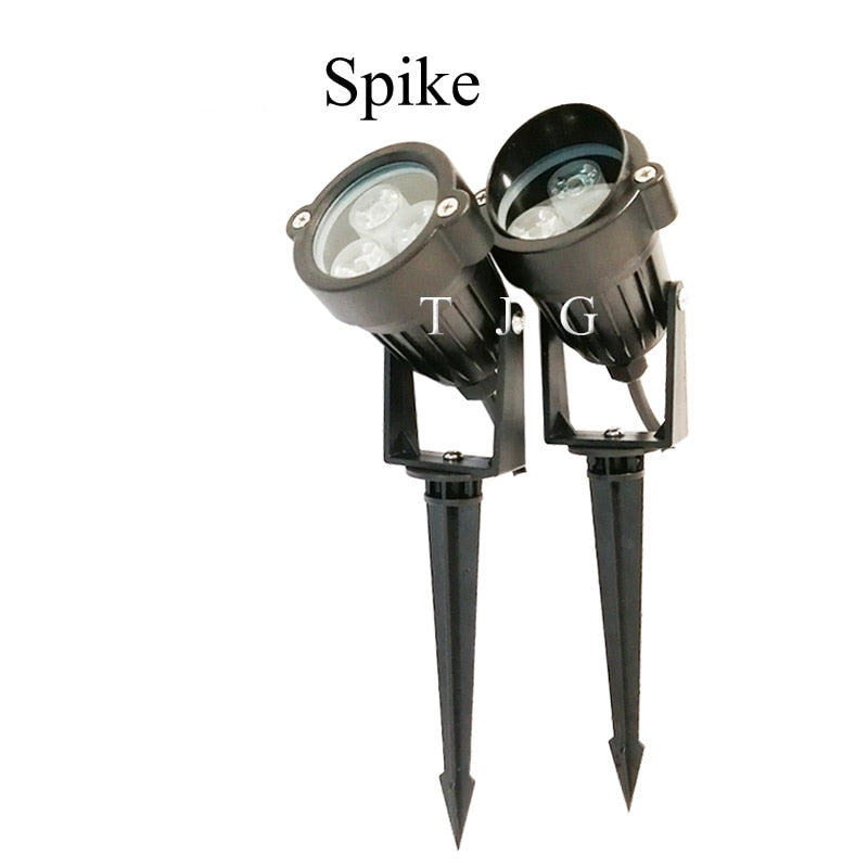 Outdoor LED Garden Lawn Light 9W Landscape Lamp Spike Waterproof DC12V Path Bulb Warm White Green Spot Lights 220V 110V
