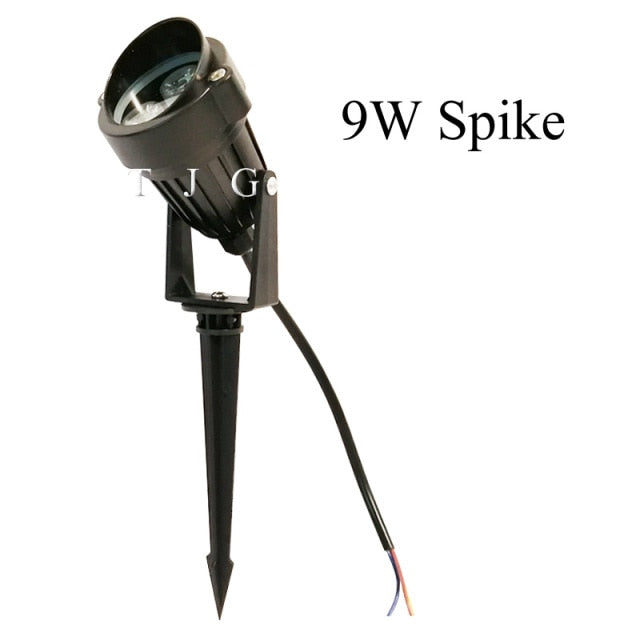 Outdoor LED Garden Lawn Light 9W Landscape Lamp Spike Waterproof DC12V Path Bulb Warm White Green Spot Lights 220V 110V
