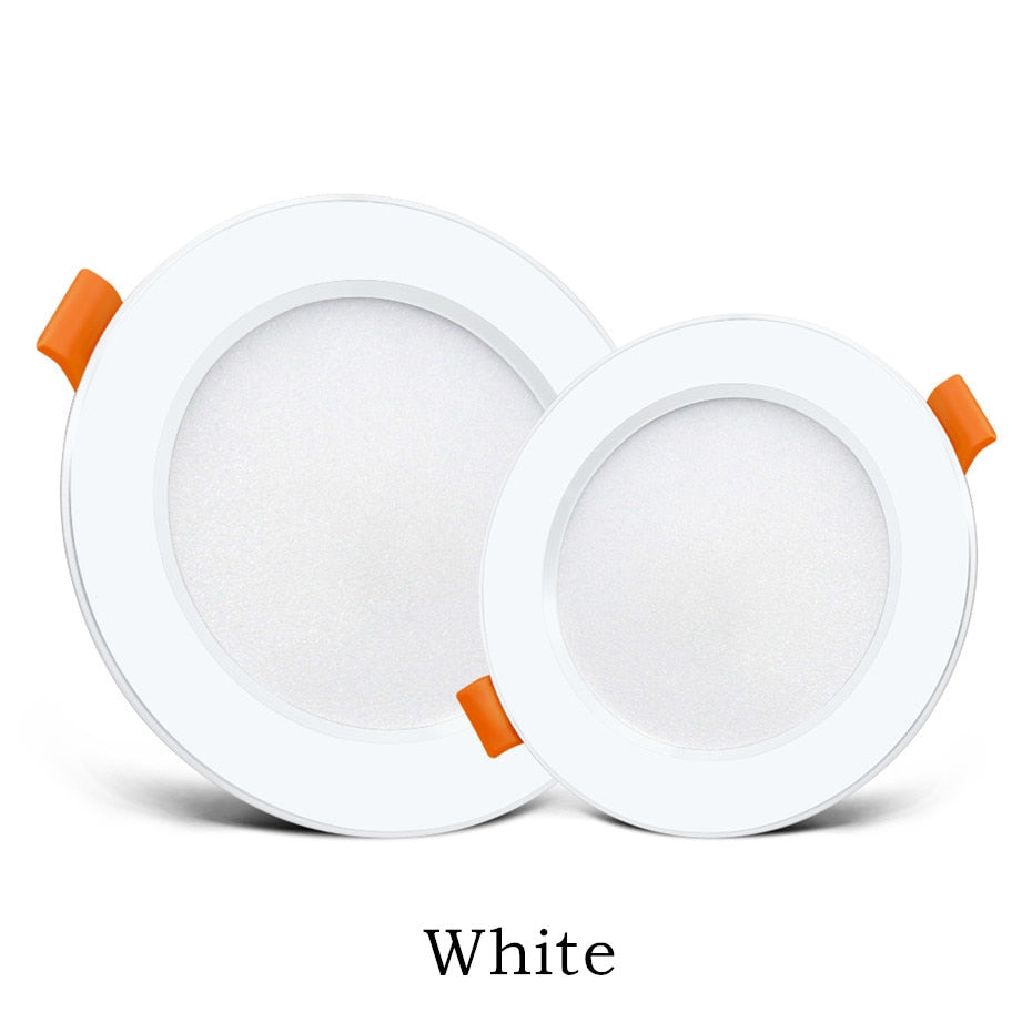 LED Downlight Ceiling silvery 12w 9w 7w 5w 3w Round Recessed Lamp 220V Led Bulb Bedroom Kitchen Indoor LED Spot Lighting