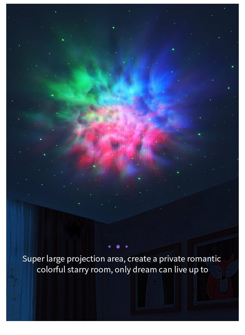 Galaxy Led Projector Night Light Projection Lamp 6 Colors Star Sky Rotation The Ceiling Lamp for Bedroom Kids Gift Starry Lights