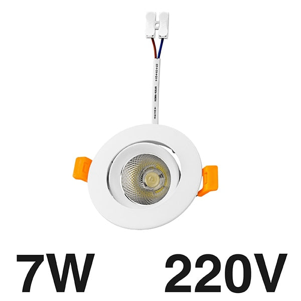 LED Ceiling Spot Light 45° Adjustable 7W 12W 20W Led light fixtur 220V Indoor Lighting for Living room Kitchen LED Downlight
