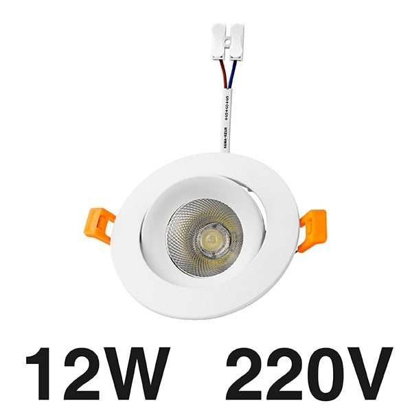LED Ceiling Spot Light 45° Adjustable 7W 12W 20W Led light fixtur 220V Indoor Lighting for Living room Kitchen LED Downlight