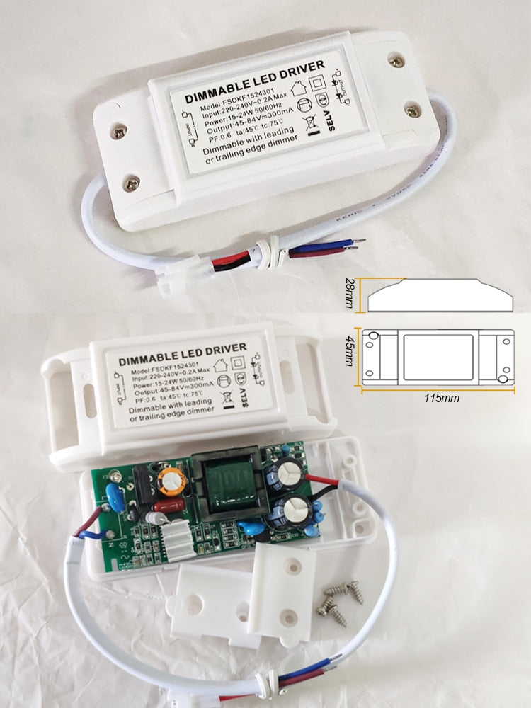 Dimmable LED Driver Dimming LED Power supply 3w 5w 7w 9w 12W 15W 24w led lighting transformer downlight lamp spotlight driver