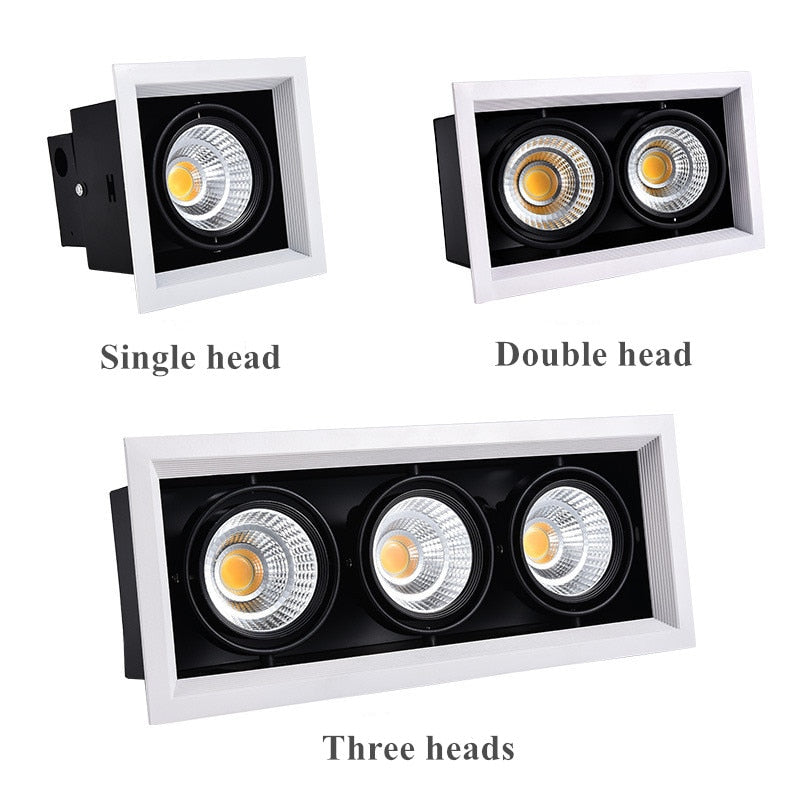 Double Dimmable Led downlight light Ceiling Spot Light 10w 20W 30W ac85-240V ceiling recessed Lights Indoor Lighting
