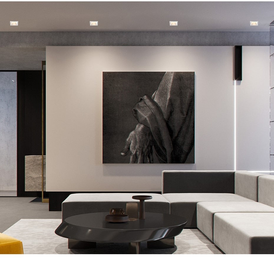 DBF 2020 New Frameless Anti Glare Lens COB Recessed Downlight 7W 12W Round LED Ceiling Spot Light Bedroom Picture Background