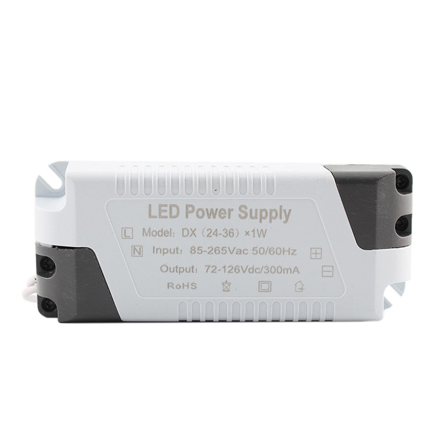 LED Power Supply 1W TO 36W 300mA LED Driver Adapter AC85-265V TO 12 24V Lighting Transformer For LED Panel Light Strip Downlight