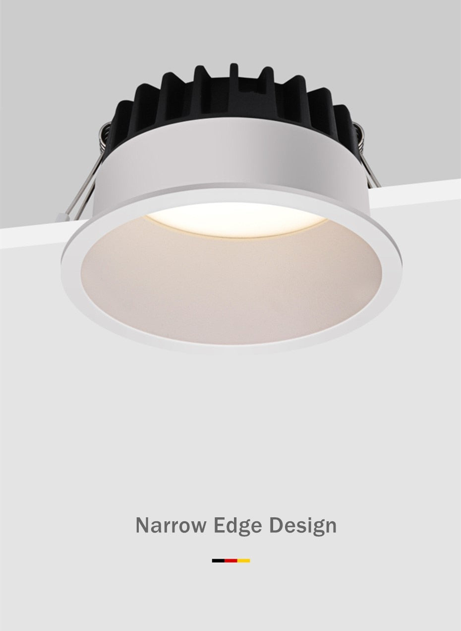 DBF 2020 Frameless 3 Light Temperatures Changeable Recessed LED Downlight 7W 10W 12W 15W Round LED Ceiling Spot Light Bedroom