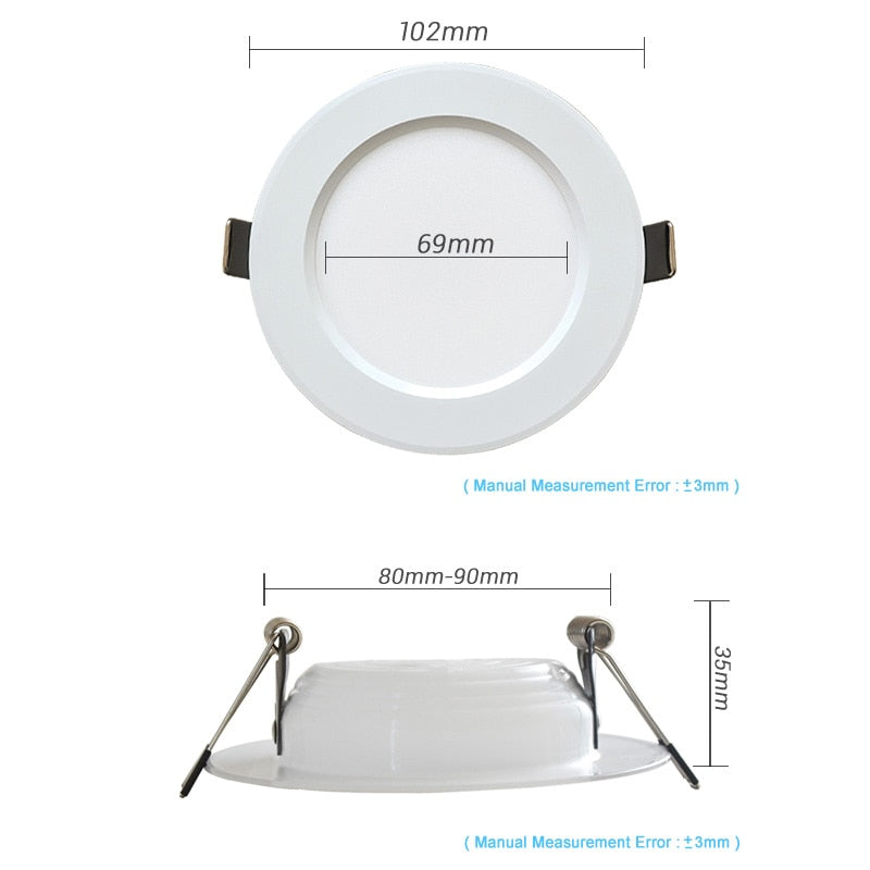 LED RGB Downlight Remote Control Dimming Round Spot Light 7W 9W RGB Color Changing Warm Cool Light