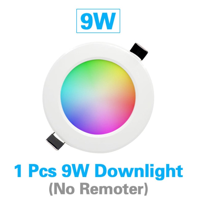 LED RGB Downlight Remote Control Dimming Round Spot Light 7W 9W RGB Color Changing Warm Cool Light