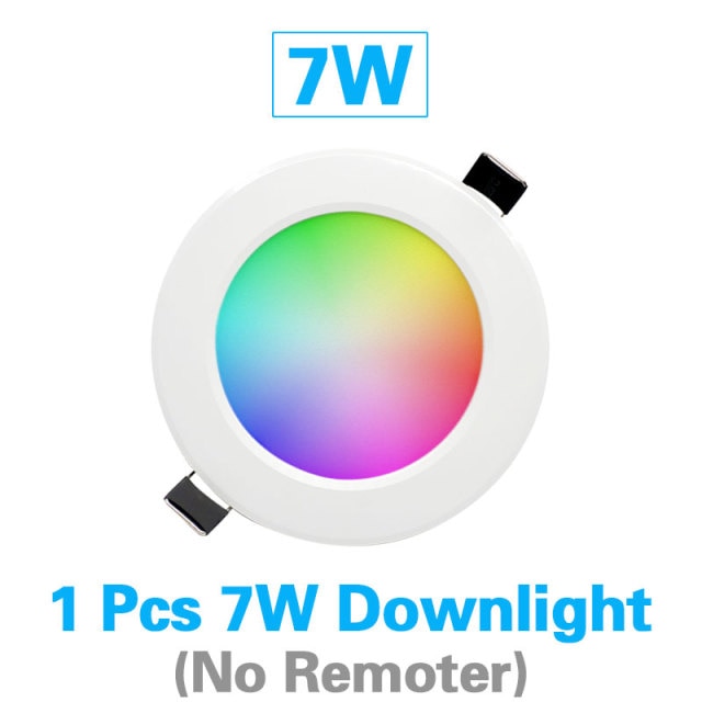 LED RGB Downlight Remote Control Dimming Round Spot Light 7W 9W RGB Color Changing Warm Cool Light