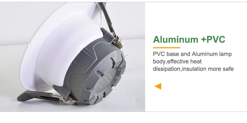 Kaguyahime 1pc/4pcs 3W-15W LED Downlight 220V 110V Round LED Recessed Spot LED Lamp Panel Light Aluminum Surface For Ceiling 10W