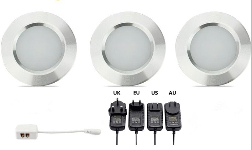 Ultra-Thin Concealed Mini LED Downlight LED Display Kitchen Under Cabinet Light With 12V 2M Terminal Cable LED Lighting For Home