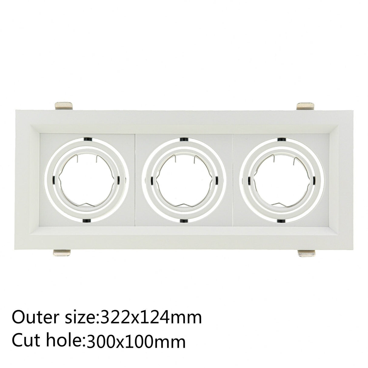 LED Grille Light LED Downlight Frame Fixtures MR16 Fitting 90-260V Recessed GU10 Bulb Replaceable Downlights