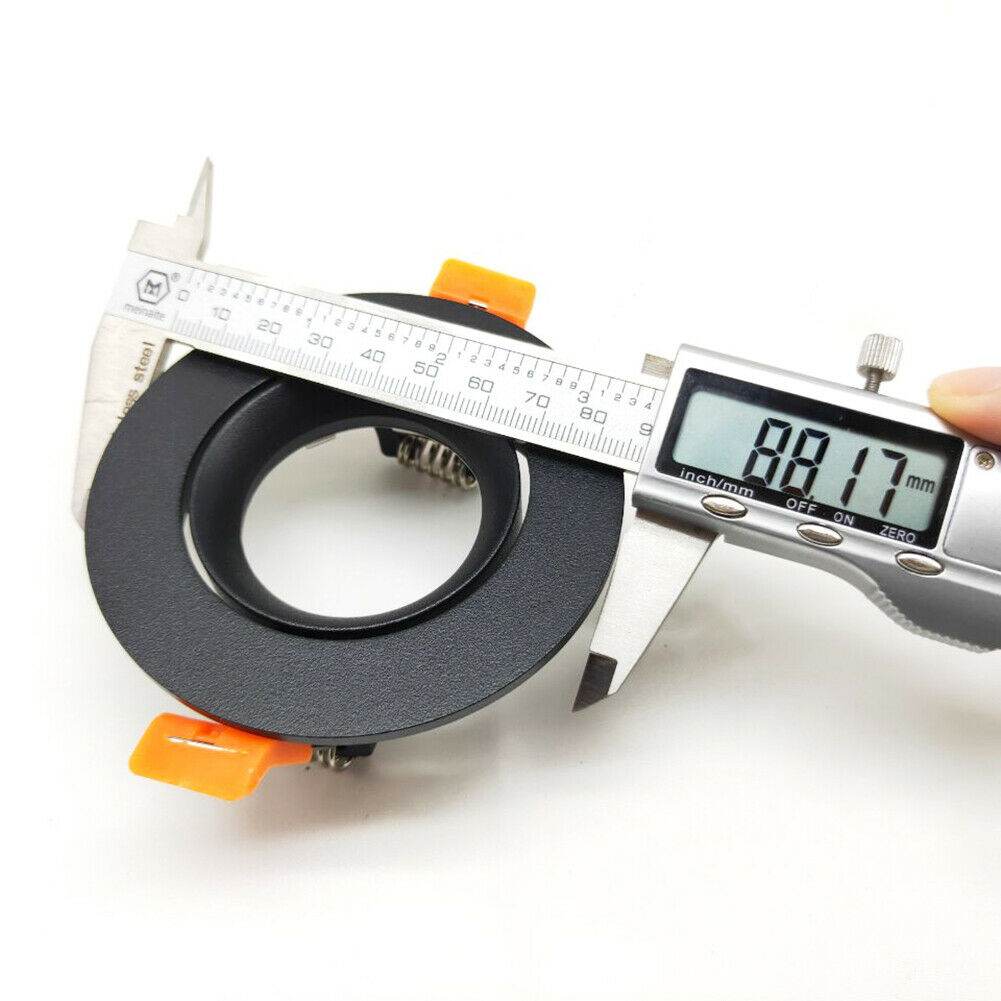 Round White Recessed LED Ceiling Light Spotlight Fixture GU10 MR16 Lampholder Downlight Fitting Adjustable Frame Housing Fixed