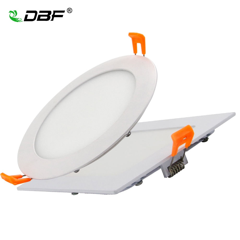 Ultra Thin LED Panel Downlight 3W 4W 6W 9W 12W 15W 18W Round/Square LED Ceiling Recessed Light AC85-265V LED Panel Light SMD2835