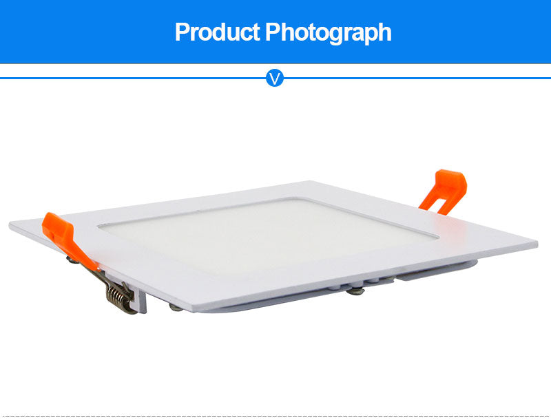 Ultra Thin LED Panel Downlight 3W 4W 6W 9W 12W 15W 18W Round/Square LED Ceiling Recessed Light AC85-265V LED Panel Light SMD2835