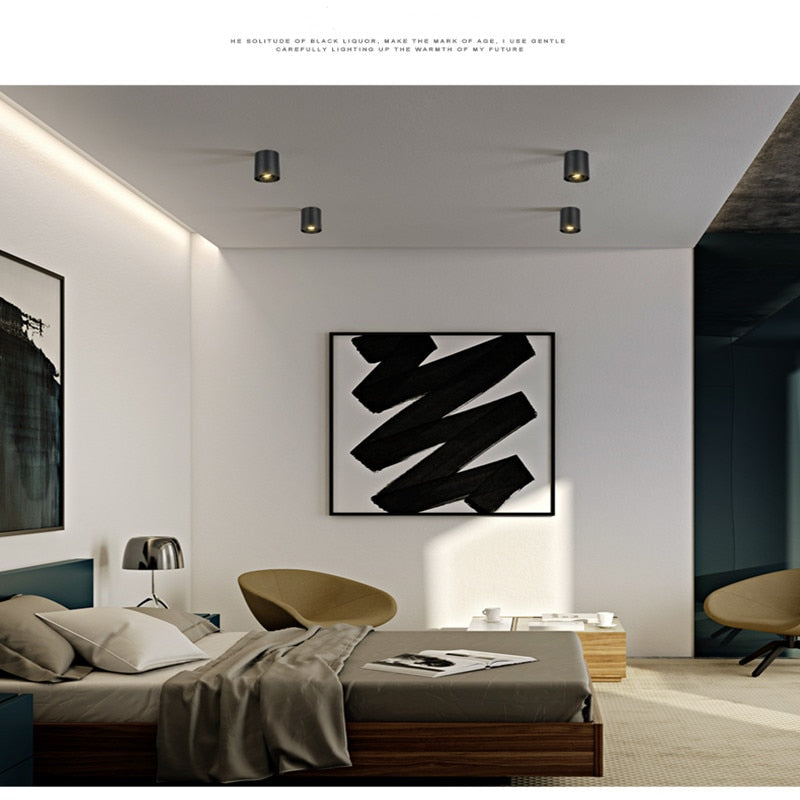 Surface Mounted Dimmable LED Downlight Ceiling light+Replaceable GU10 LED Bulb 9W 12W 15W AC110V 220V LED Ceiling Spot Light