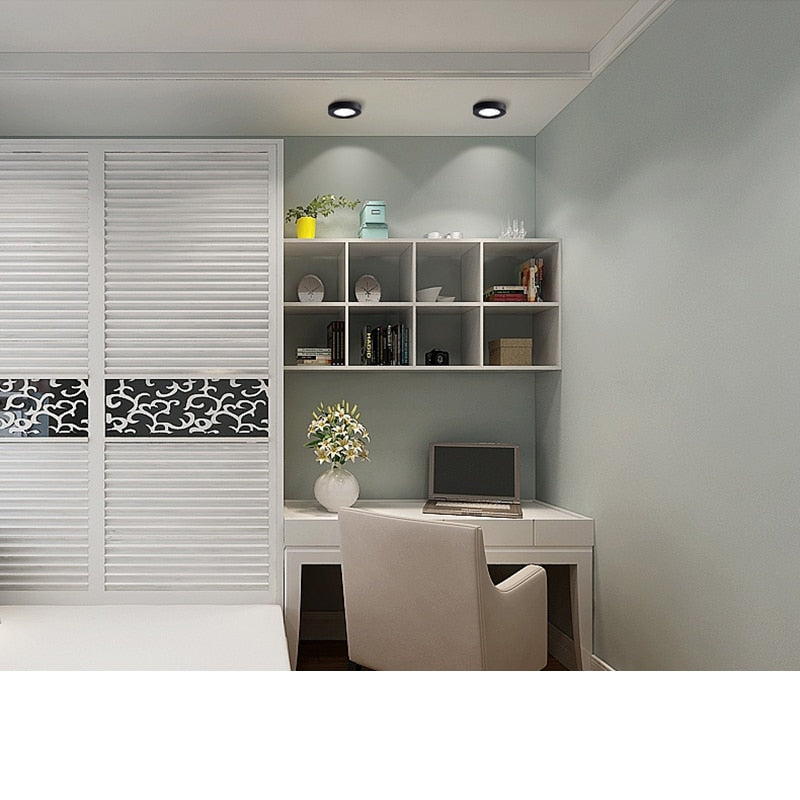 Ultra-thin LED Surface Mounted Downlight 3W 5W 7W 9W 12W Round Driverless Ceiling Spot Lamp for Cabinet Showcase Pictures Decor