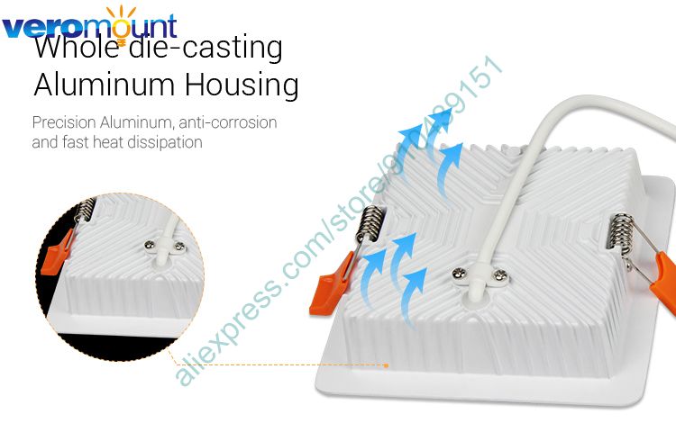 MiBoxer FUT064 9W RGB+CCT Square LED Downlight AC110V 220V Smart Indoor Lamp 2.4G RF Remote Smartphone APP WiFi Voice Control