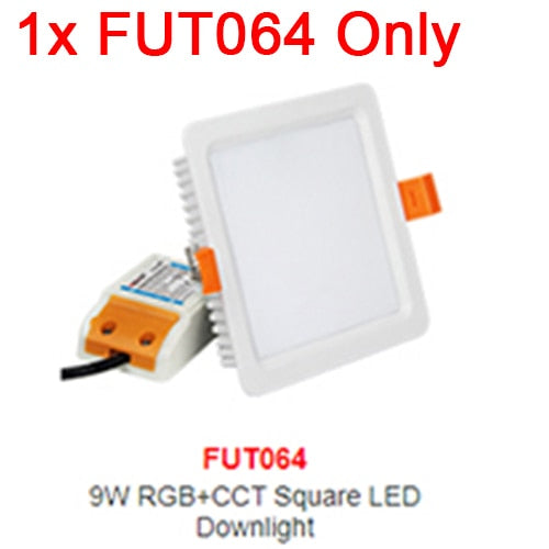 MiBoxer FUT064 9W RGB+CCT Square LED Downlight AC110V 220V Smart Indoor Lamp 2.4G RF Remote Smartphone APP WiFi Voice Control