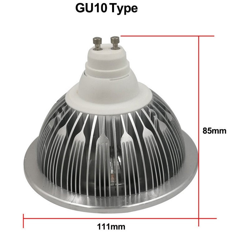 Dimmable LED AR111 lamp 12w GU10 led AR111 downlight ES111 LED spotlight AC85-265V